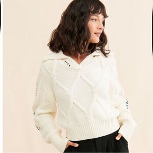 En Saison Lena collared sweater Size Small